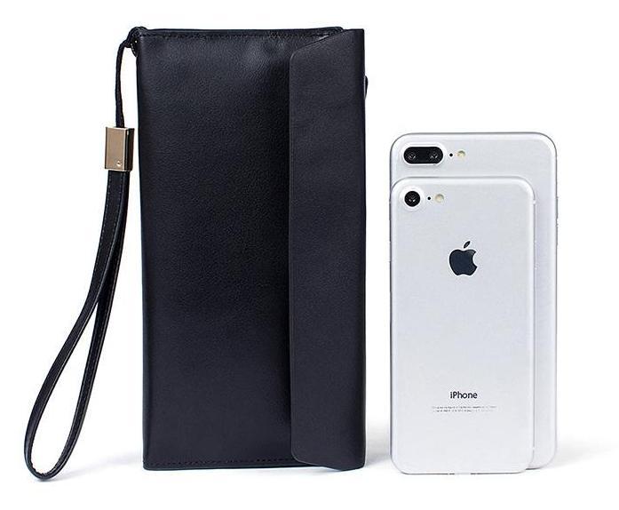 Premium Quality and Chic Long Genuine Leather Wallet for Men with Flap Closure