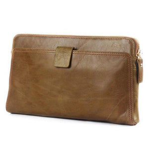 Men Genuine Leather Dark Brown Purse with an incredibly Spacious Interior