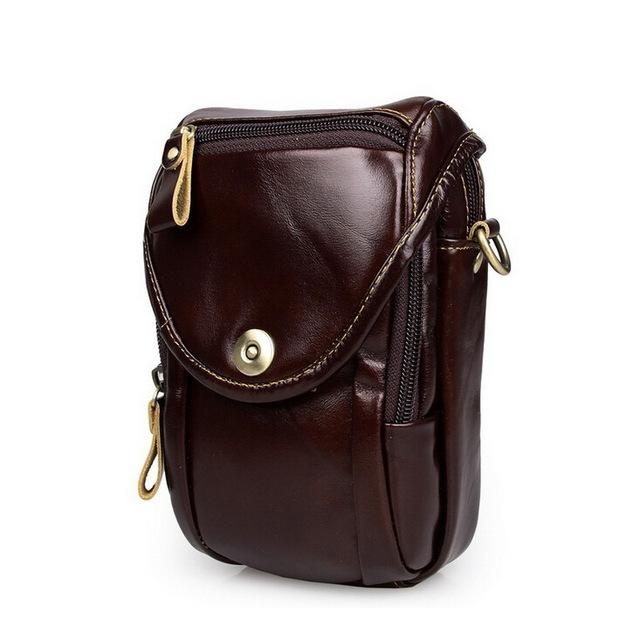 Men Brown Genuine Leather Mini Bag