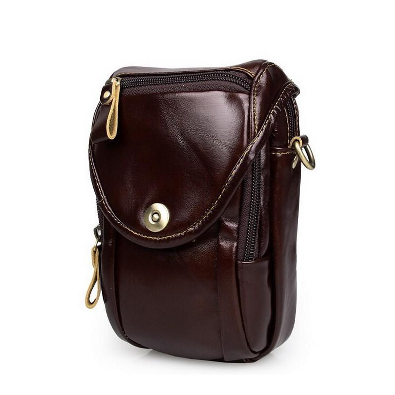 Men Brown Genuine Leather Mini Bag