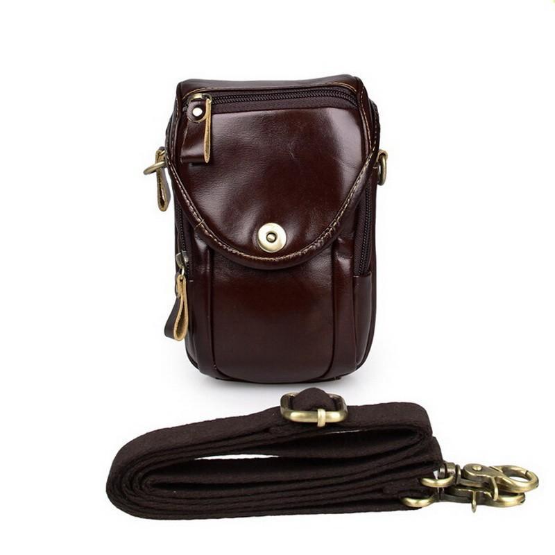 Men Brown Genuine Leather Mini Bag