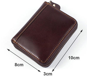 Plush Quality Genuine Cowhide Leather Coffee Color Wallet for Men
