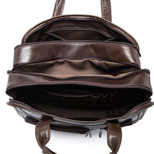 Men Designer Laptop Tote Shoulder Messenger Genuine Leather Bag
