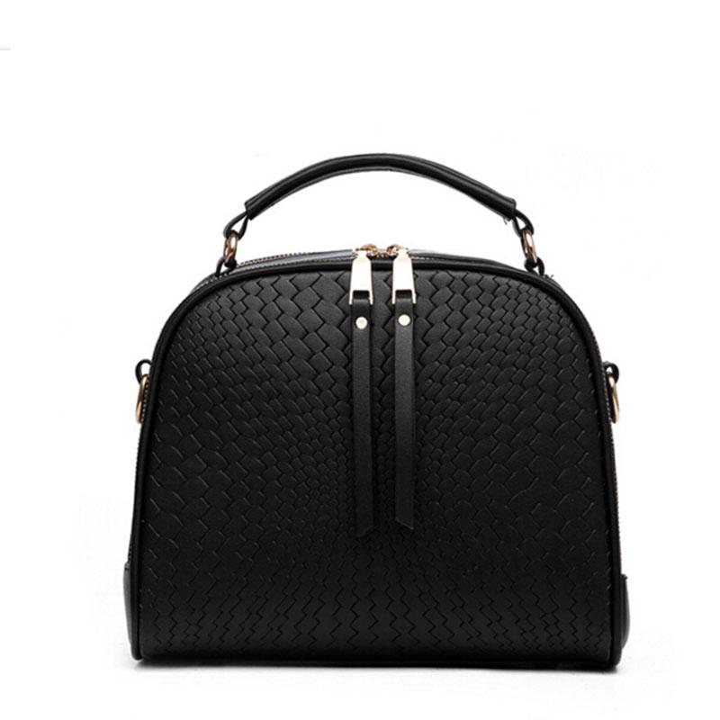 Home / Products / Women Black Zig Zag Quilted Faux-Leather Handbag with ...