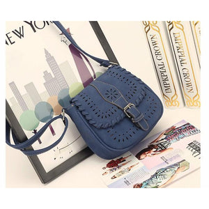 Blue Color Crossbody Messenger Handbag Photoshoot
