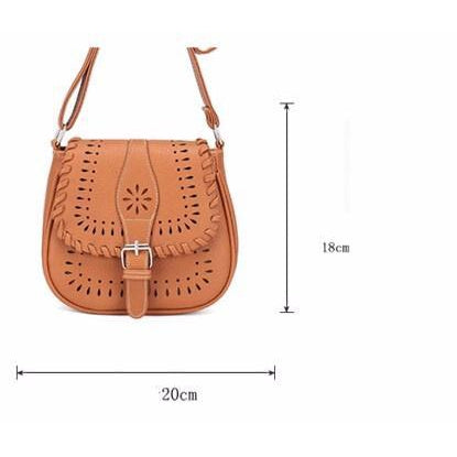 Brown Color Crossbody Messenger Handbag Dimensions 20cm x 18cm x 5cm